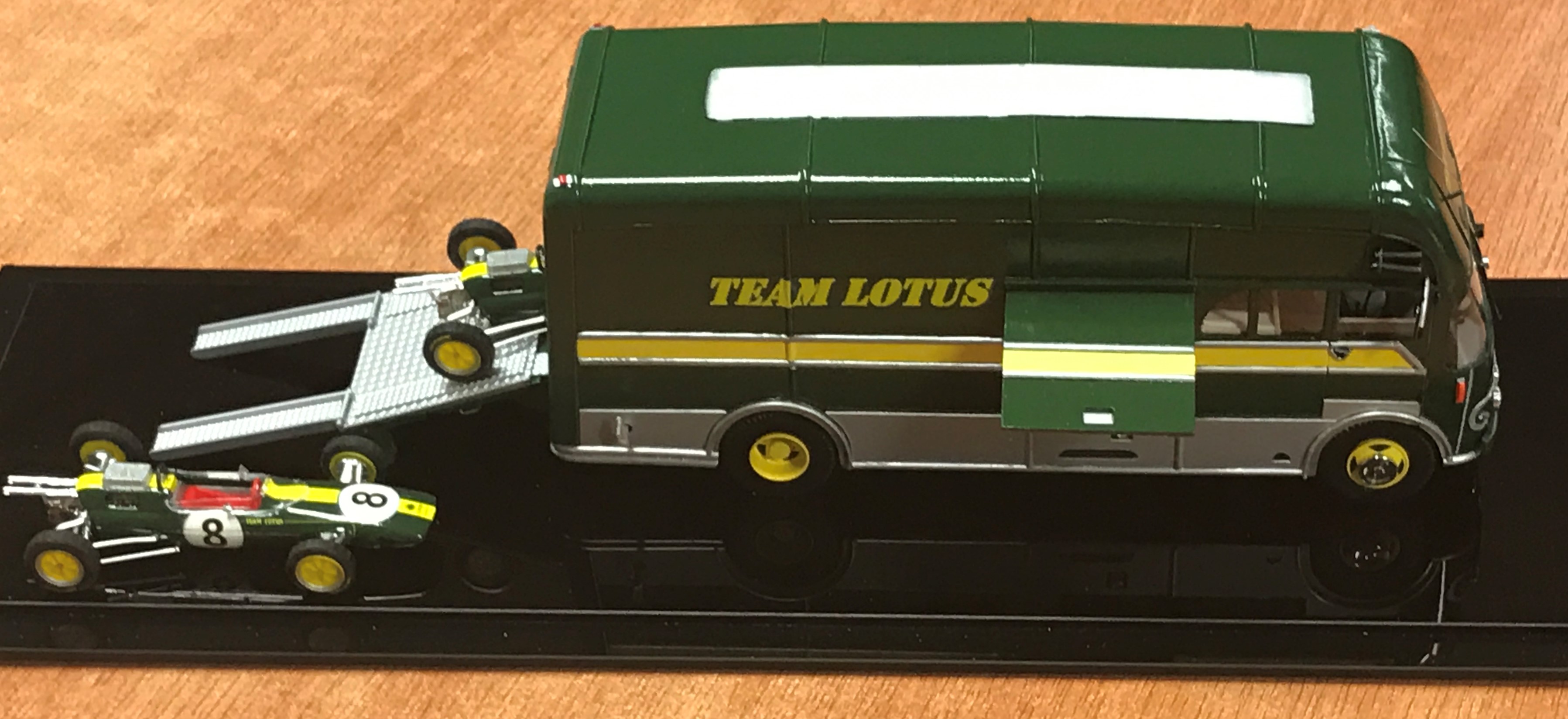 Scale Model Team Lotus Coach Built Bedford Transporter